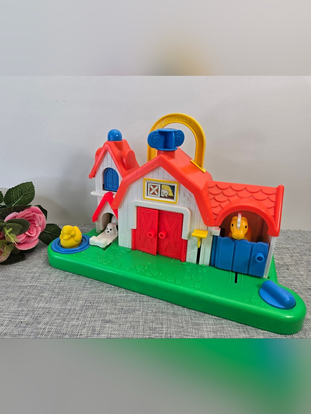 Fisher Price Little‎ People Farm Barn Play Set  Vintage 1987 Interactive Working